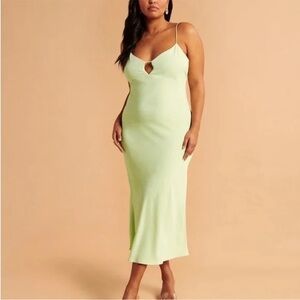 Elegant Light Green Spaghetti Strap Dress